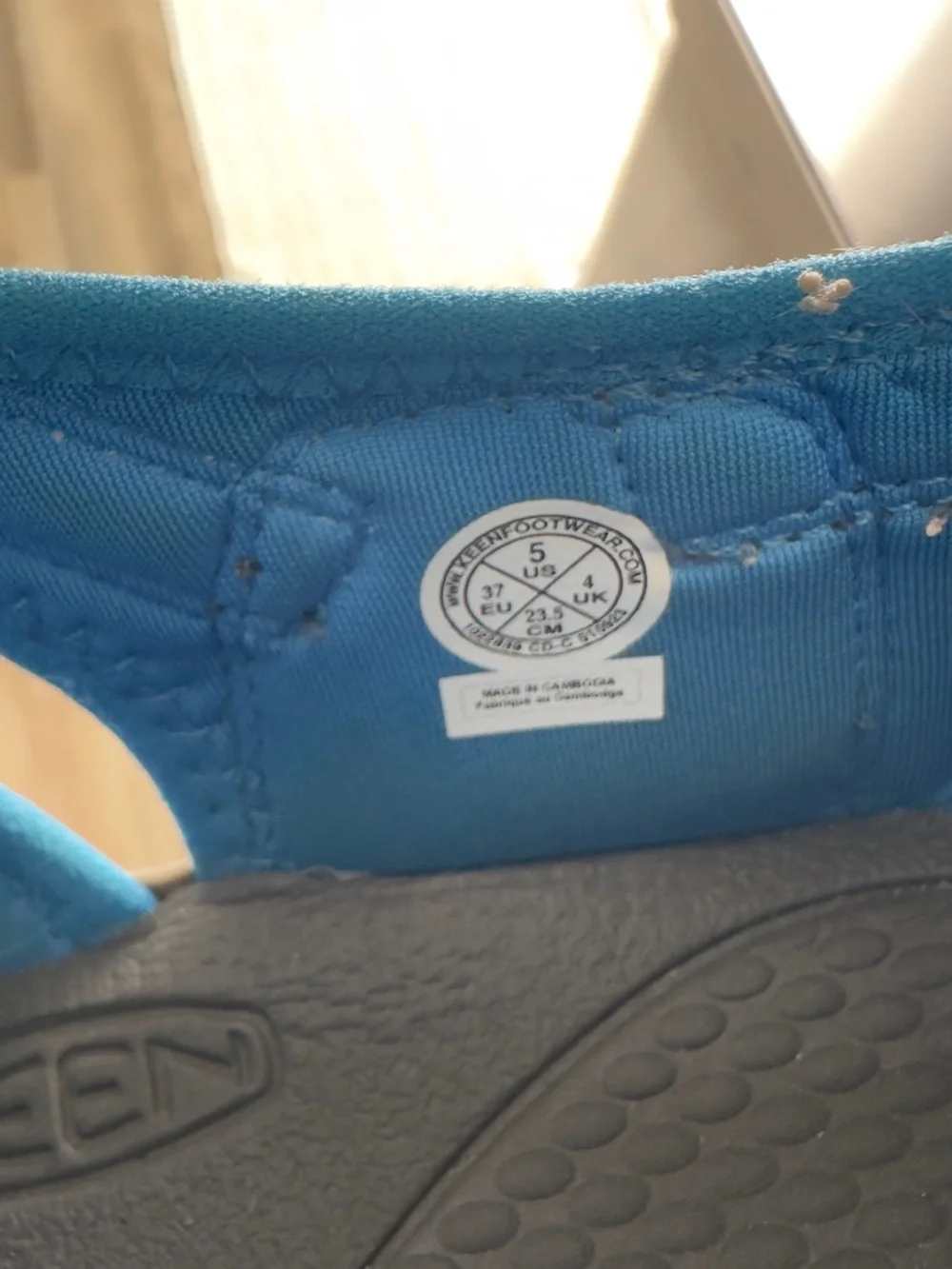 KEEN Kids Gray and Blue Water Sandals